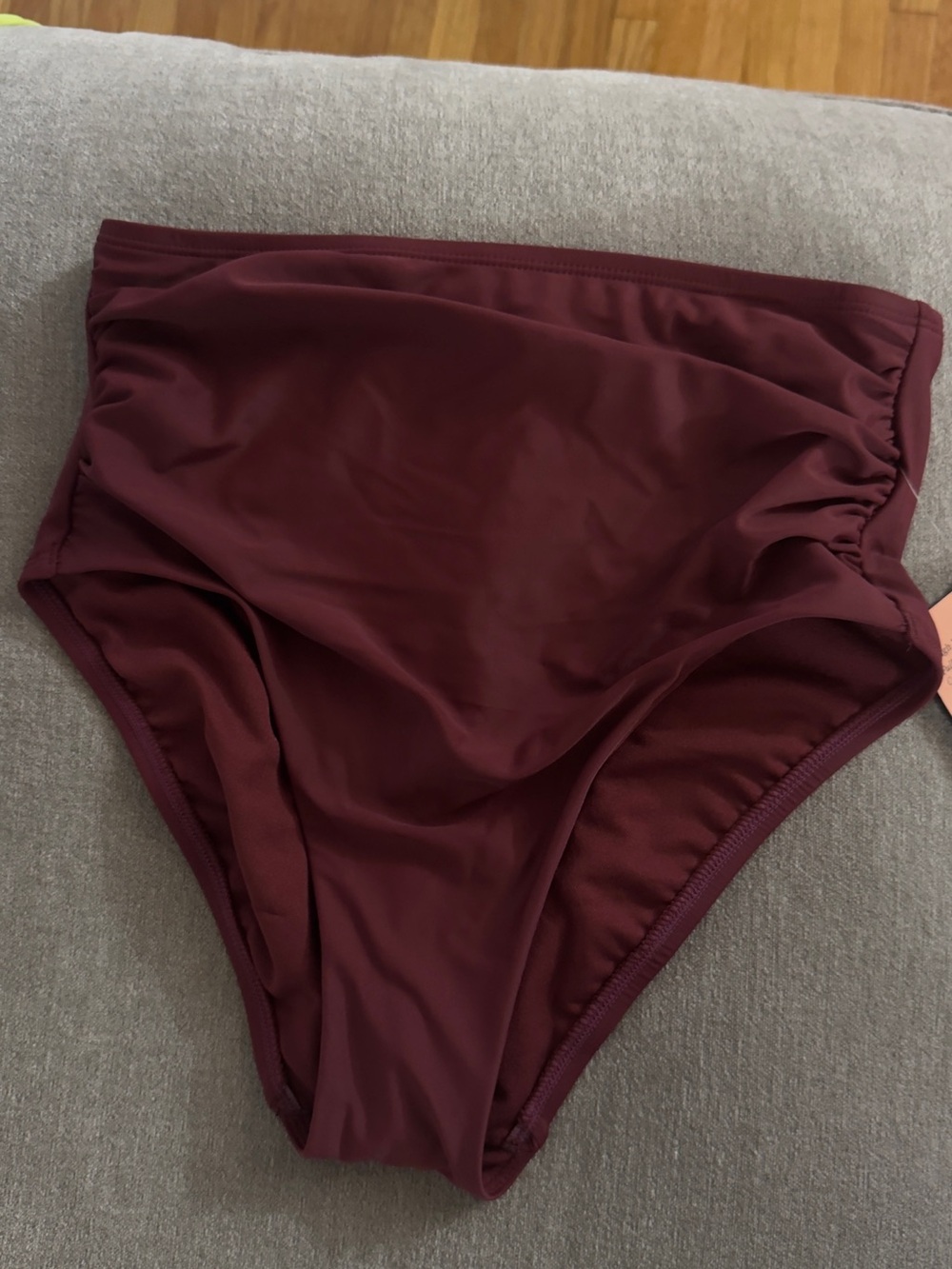 Women’s Shirred Full Coverage High Waist Bikini Bottom Shade & Shore - Picture 4 of 5